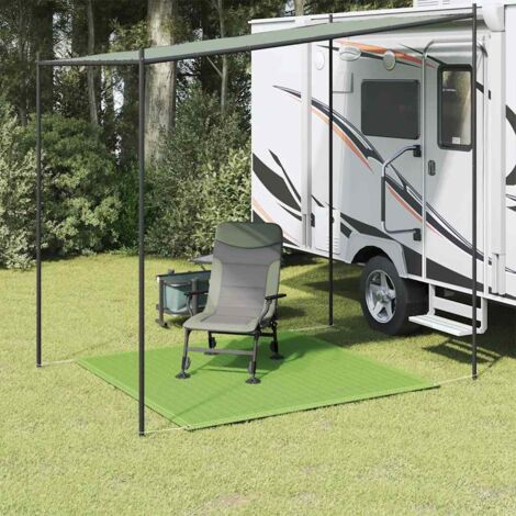 vidaXL Tapis de tente vert clair 200x200 cm PEHD