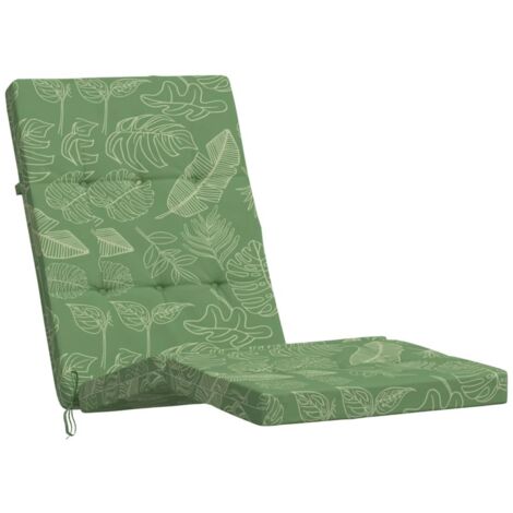 Coussins de chaise longue lot de 2 motif de feuilles vidaXL