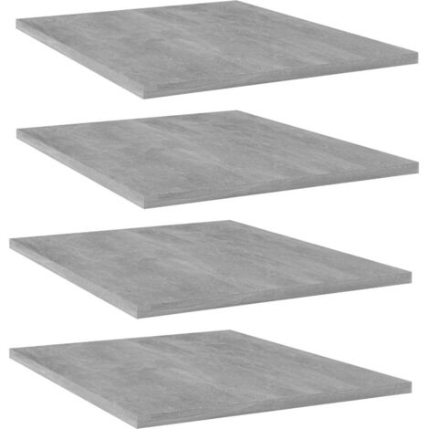 Panneaux de bibliothèque 4 pcs gris béton bois d’ingénierie vidaXL