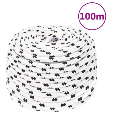 vidaXL Work Rope White 10 mm 100 m Polyester (1/5)