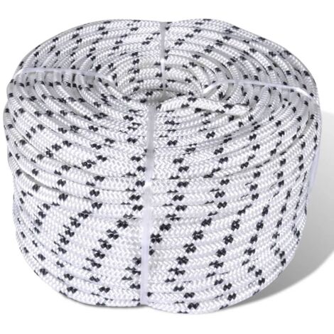 vidaXL Corde de bateau tressée en bobine Polyester 8 mm x 50 m (1/2)