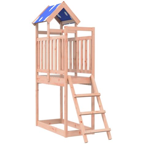 vidaXL Tour de jeu Marron 52,5 x 110,5 x 215 cm Bois solide de Douglas
