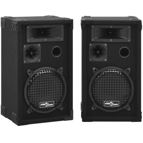 vidaXL Haut-parleurs scène Hifi passifs professionnels 2 pcs 800W Noir