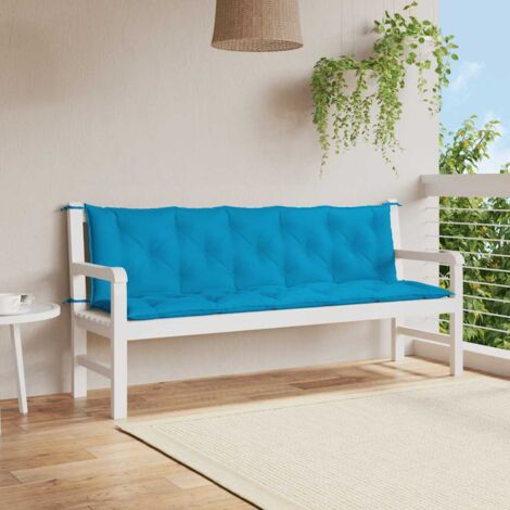 vidaXL Coussin de banc de jardin bleu clair tissu oxford