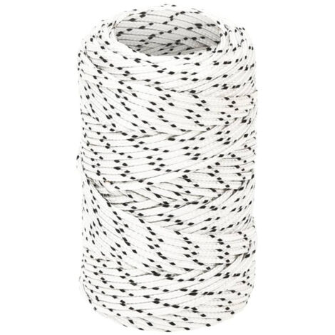 vidaXL Corde de bateau tressé Blanc 2 mmx50 m Polyester