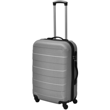 vidaXL Jeu de valises rigides 3 pièces Argenté 45,5/55/66 cm
