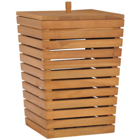 Panier à linge 30x30x45 cm Bois de teck massif vidaXL