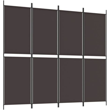 Cloison de séparation 4 panneaux Marron 200x180 cm Tissu vidaXL