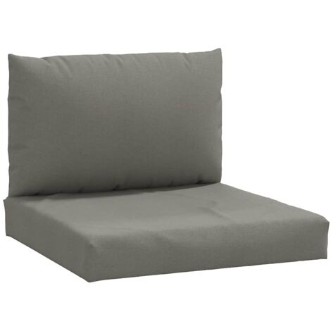 vidaXL Pallet Cushions 2 pcs Melange Dark Grey Fabric