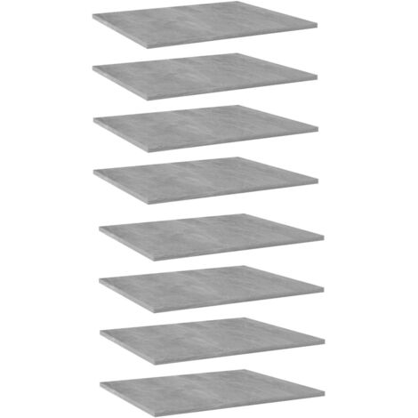 vidaXL Panneaux de bibliothèque 8 pcs Gris béton 60x50x1,5cm Aggloméré