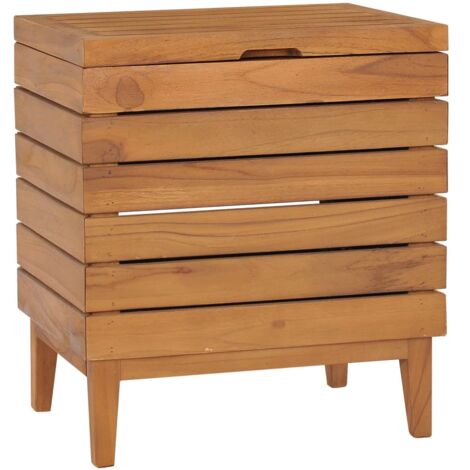 vidaXL Panier à linge 40x30x45 cm Bois de teck massif