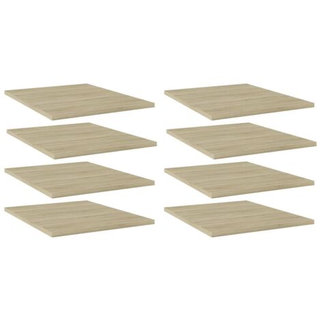vidaXL Panneau de bibliothèque 8pcs Chêne sonoma 40x50x1,5cm Aggloméré
