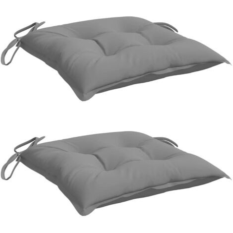 vidaXL Chair Cushions 2 pcs Grey 50x50x7 cm Oxford Fabric