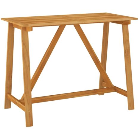 vidaXL Table de bar de jardin 140x70x104 cm Bois d'acacia massif (1/5)