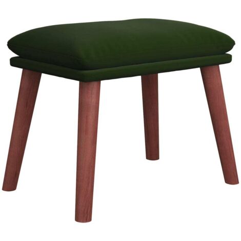 Repose-pied Vert foncé 45x29,5x35 cm Velours vidaXL