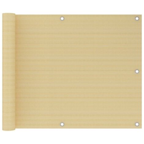 Écran de balcon Beige 75x600 cm PEHD vidaXL (1/5)