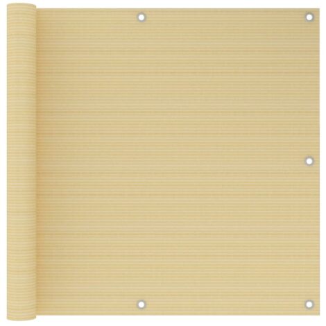 vidaXL Écran de balcon Beige 90x300 cm PEHD