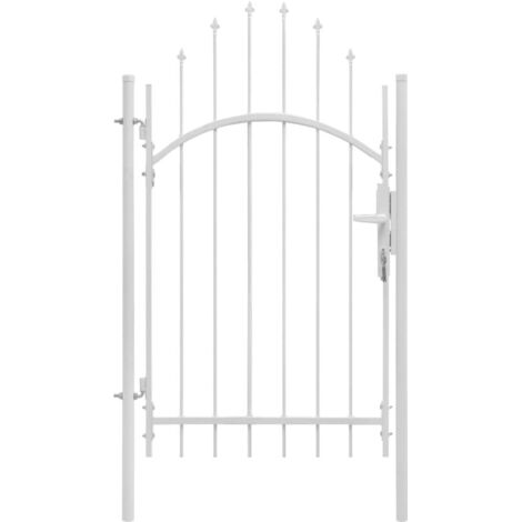vidaXL Portail de jardin Woerden en acier 1x2,45 m blanc