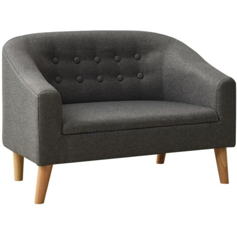 vidaXL Canapé pour enfants Gris Tissu (1/5)