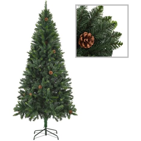 vidaXL Sapin de Noël artificiel avec pommes de pin Vert 180 cm (1/5)