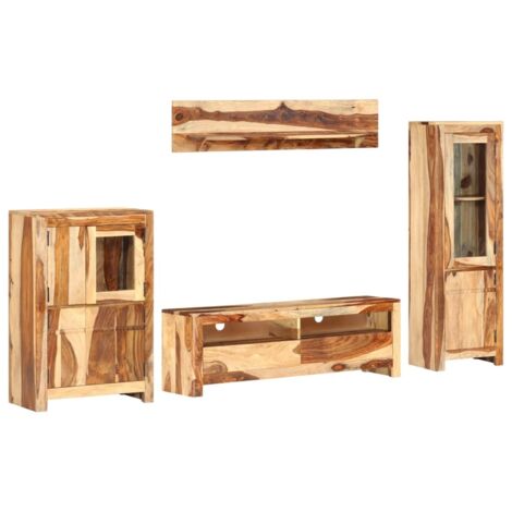 Ensemble de meuble TV avec tiroir Marron 120 x 30 x 39 cm bois vidaXL (1/5)