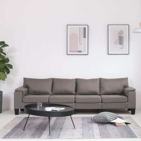 vidaXL Canapé Taupe 5 places tissu (1/5)