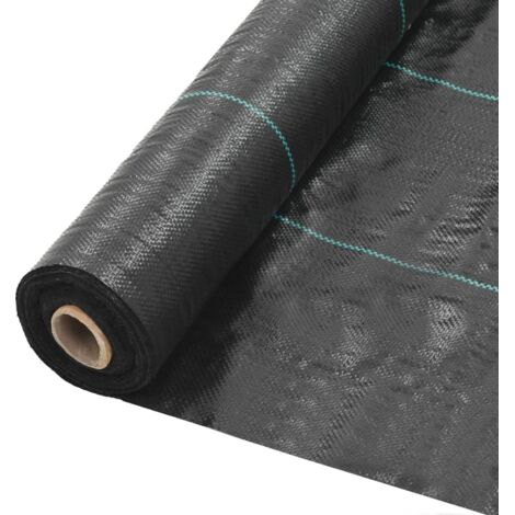 Toile de paillage PP 2 x 100 m Noir vidaXL