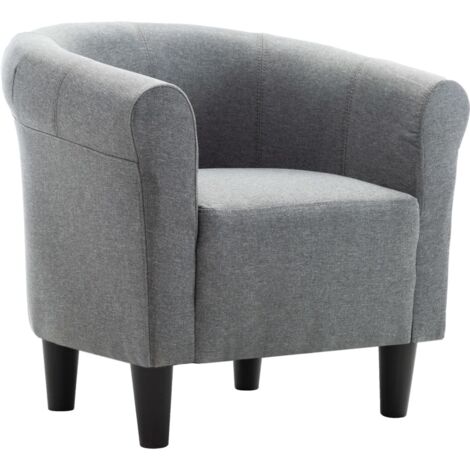 Vidaxl – Fauteuil cabriolet gris foncé en tissu polyester – Dossier ergonomique – Dimensions 70x56x66 cm – Largeur du siège 42 cm (1/5)