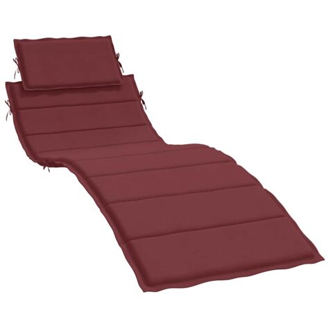 Coussin de chaise longue rouge bordeaux mélangé 186x58x4 cm vidaXL (1/5)