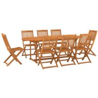 vidaXL Ensemble à manger de jardin 9 pcs 220x90x75 cm bois d'acacia