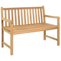 Banc de jardin Contemporain - Banc de Terrasse de Parc 114 cm Bois de teck solide vidaXL