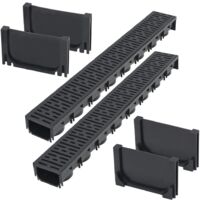 vidaXL Drainage Channels Plastic 2 m (2x142882)