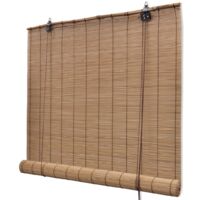 Vidaxl – Store enrouleur bambou marron 100x160 cm – Filtrant la lumière – Système d'attache cordes tissées – Facile à nettoyer