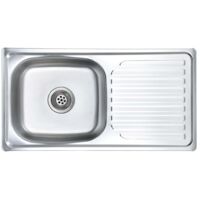 Vidaxl – Évier de cuisine 2 bacs en acier inoxydable finition brossée – Avec crépine et piège – Tampon insonorisant inclus – Dimensions 75 x 40 x 18 cm