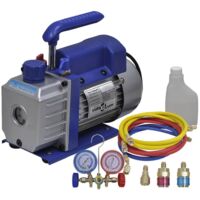 Vidaxl – Pompe à vide 220V 120W – Débit max 50 L/min – Boîtier aluminium – Manomètre 2 voies pour réfrigération et climatisation