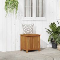 Vidaxl – Coffre de jardin en bois d'acacia massif 60x50x58 cm – Résistant aux intempéries – Grand espace de rangement – Finition à l'huile