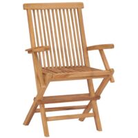 vidaXL Chaises pliables de jardin lot de 4 Bois de teck solide