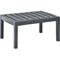 vidaXL Table de jardin Anthracite 78x55x38 cm Plastique