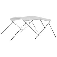 Auvent bimini à 3 arceaux Blanc 183x160x137 cm vidaXL