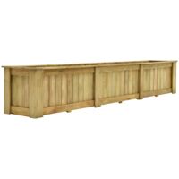 Vidaxl – Jardinière surélevée 291x50x50 cm en bois de pin imprégné – Résistante aux intempéries – Pour balcon et jardin