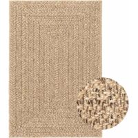 Vidaxl – Tapis shaggy aspect jute 140x200 cm – Durable pour intérieur et extérieur – Nettoyage facile – Design élégant et confortable