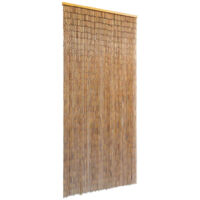 Vidaxl – Rideau de porte en bambou 90 x 200 cm – Protection contre les insectes – Tiges denses pour intimité – Silencieux et facile d'accès