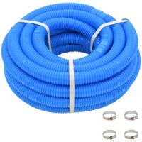 Vidaxl – Tuyau d'aspiration de piscine 38 mm – Longueur 12 m – Résistant aux UV et intempéries – Avec 4 colliers de serrage