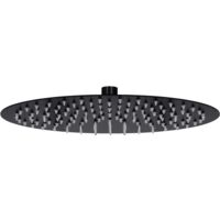 vidaXL Rain Shower Head Stainless Steel 30 cm Round Black