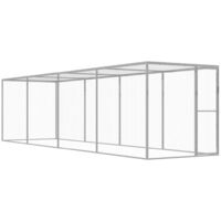 Vidaxl – Cage pour chat 6x1,5x1,5 m – Acier galvanisé – Porte verrouillable – Grille métallique pour circulation d'air