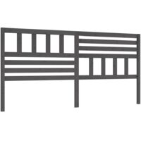 Tête de lit Gris 206x4x100 cm Bois massif de pin vidaXL