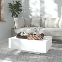 Vidaxl – Table basse fixe blanche 85x55x31 cm – Bois d'ingénierie durable – Dessus robuste pour boissons et objets décoratifs – Facile à nettoyer