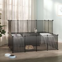 Jinlefu – Cage pour rongeur 143x107x93 cm – Acier et PP – Structure solide avec échelles et plateforme – Pour lapins, hamsters et cochons d'Inde