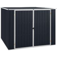 Vidaxl – Abri de jardin métal anthracite 195x198x159 cm – Acier galvanisé – Portes double ouverture – Protection contre intempéries