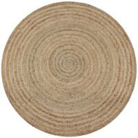 Vidaxl – Tapis jute tressé rond 150 cm – Fabrication artisanale – Matériau jute durable – Texture naturelle pour décoration intérieure